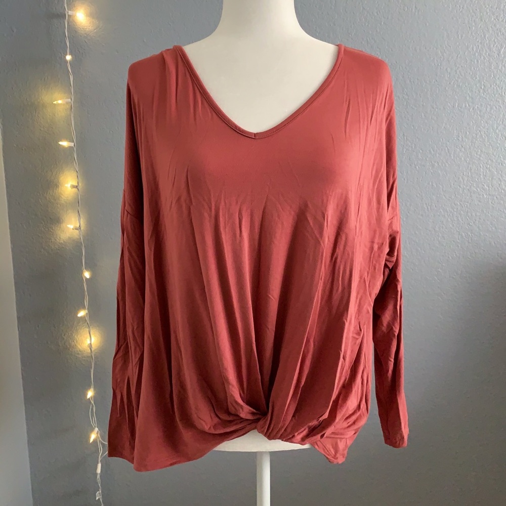 Rust long sleeve top